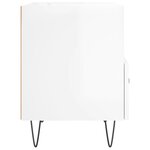 vidaXL Tables de chevet 2 Pièces blanc brillant 40x35x47 5 cm