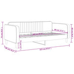 vidaXL Lit de repos sans matelas noir 80x200 cm velours