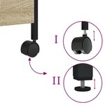 vidaXL Chariot de cuisine chêne sonoma 50x30x70 cm bois d'ingénierie