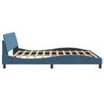 vidaXL Cadre de lit sans matelas bleu 200x200 cm velours