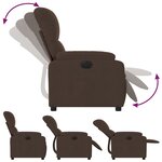 vidaXL Fauteuil inclinable électrique marron tissu microfibre
