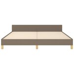 vidaXL Cadre de lit avec tête de lit Taupe 160x200 cm Tissu