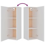 vidaXL Ensemble de meubles TV 8 Pièces Blanc Bois d'ingénierie