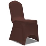 vidaXL Housse de chaise extensible 4 Pièces marron