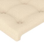vidaXL Cadre de lit avec tête de lit Crème 120x200 cm Tissu