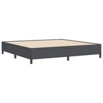vidaXL Cadre de Lit Gris Foncé 200x200 cm Tissu Corde