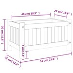 vidaXL Jardinière avec doublure 54x31x30 cm bois massif d'acacia