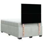 vidaXL Sommier à lattes de lit et matelas gris clair 120x190cm velours