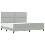 Cadre de lit vidaXL Gris clair 200x200 cm Velours