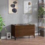 vidaXL Armoire à disques chêne marron 74 5x38x48 cm bois d'ingénierie