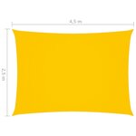 vidaXL Voile de parasol Tissu Oxford rectangulaire 2 5x4 5 m Jaune