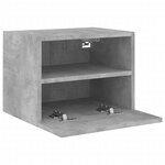 vidaXL Meuble TV mural gris béton 40x30x30 cm bois d'ingénierie
