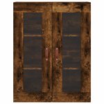 vidaXL Buffet haut Chêne fumé 69 5x34x180 cm Bois d'ingénierie