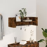 vidaXL Étagère murale chêne fumé 100x35x30 5 cm bois d'ingénierie