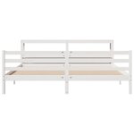 vidaXL Cadre de lit avec tête de lit sans matelas blanc 180x200 cm