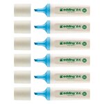 Surligneur Ecoline 24 Bleu clair Pointe Biseautée 2-5 mm x 6 EDDING