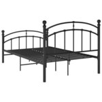 vidaXL Cadre de lit sans matelas noir métal 120x200 cm