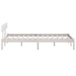 vidaXL Cadre de lit sans matelas blanc bois massif 120x200 cm