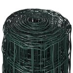 vidaXL Clôture euro Acier 25 x 0 8 m Vert