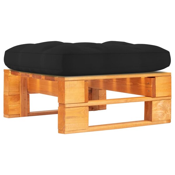 vidaXL Pouf palette de jardin marron miel bois de pin imprégné
