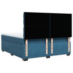 vidaXL Sommier à lattes de lit et matelas bleu 180x200 cm velours