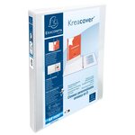 Classeur Personnalisable Rigide 2 Poches Kreacover - 2 Anneaux En D 30mm - A4 Maxi - Blanc - X 10 - Exacompta