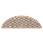 vidaXL Tapis d'escalier autocollants 15 Pièces 56x17x3 cm Beige clair