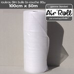 Lot de 20  rouleaux de film bulle d'air largeur 100 cm x longueur 50 mètres - gamme air'roll strandard