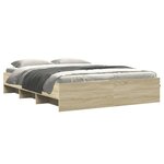vidaXL Cadre de lit sans matelas chêne sonoma 160x200 cm