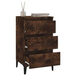 vidaXL Table de chevet chêne fumé 40x35x70 cm bois d'ingénierie