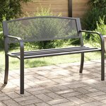 vidaXL Banc de jardin 119 cm noir acier