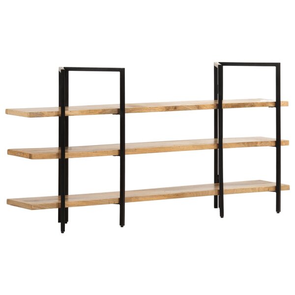 vidaXL Bibliothèque à 3 niveaux 160x31x80 cm Bois de manguier massif