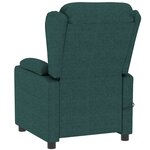 vidaXL Fauteuil de massage Vert foncé Tissu