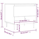 vidaXL Tables basses 2 Pièces chêne marron 50x46x50 cm bois d'ingénierie