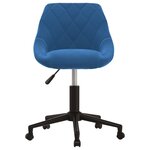 vidaXL Chaise pivotante de salle à manger Bleu Velours