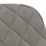 vidaXL Chaises pivotantes à manger lot de 2 Gris clair Velours