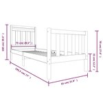 vidaXL Cadre de lit sans matelas bois massif