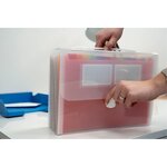 Trieur Valisette Avec Poignée 24 Compartiments Crystal - A4 - Cristal - X 4 - Exacompta