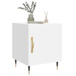 vidaXL Tables de chevet 2 Pièces blanc 40x40x50 cm bois d’ingénierie