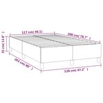vidaXL Cadre de lit Crème 120 x 200 cm Tissu