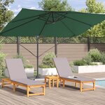 vidaXL Parasol cantilever vert Vert Tissu en polyester et cadre en métal
