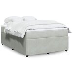 vidaXL Sommier à lattes de lit et matelas Gris clair 160x200cm Velours