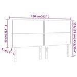 vidaXL Têtes de lit 4 Pièces Gris clair 80x5x78/88 cm Tissu