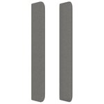 vidaXL Tête de lit avec oreilles Gris foncé 93x16x118/128 cm Tissu