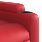 vidaXL Fauteuil inclinable électrique Rouge Similicuir