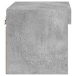 vidaXL Tables de chevet murales avec lumières LED 2 Pièces gris béton