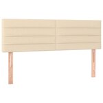 vidaXL Sommier à lattes de lit avec matelas Crème 140x190 cm Tissu