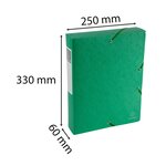 Boite De Classement Exabox Dos 60mm Carte Lustrée Scotten - A4 - Vert - X 10 - Exacompta
