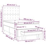 vidaXL Sommier à lattes de lit avec matelas Blanc 80x200 cm Similicuir