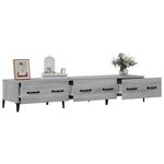 vidaXL Meuble TV Sonoma gris 150x34 5x30 cm Bois d'ingénierie